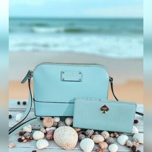 Kate Spade Aquamarine Crossbody Bag and Wallet